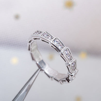 [Rose Tomorrow]SERPENTI RING SILVER DIAMOND PAVED 3MM