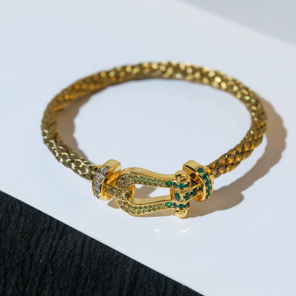 [Rose Tomorrow]FORCE 10 GOLD GREEN DIAMOND PAVED