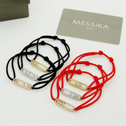 [Rose Tomorrow]MK Care(s) pink cord pavé bracelet