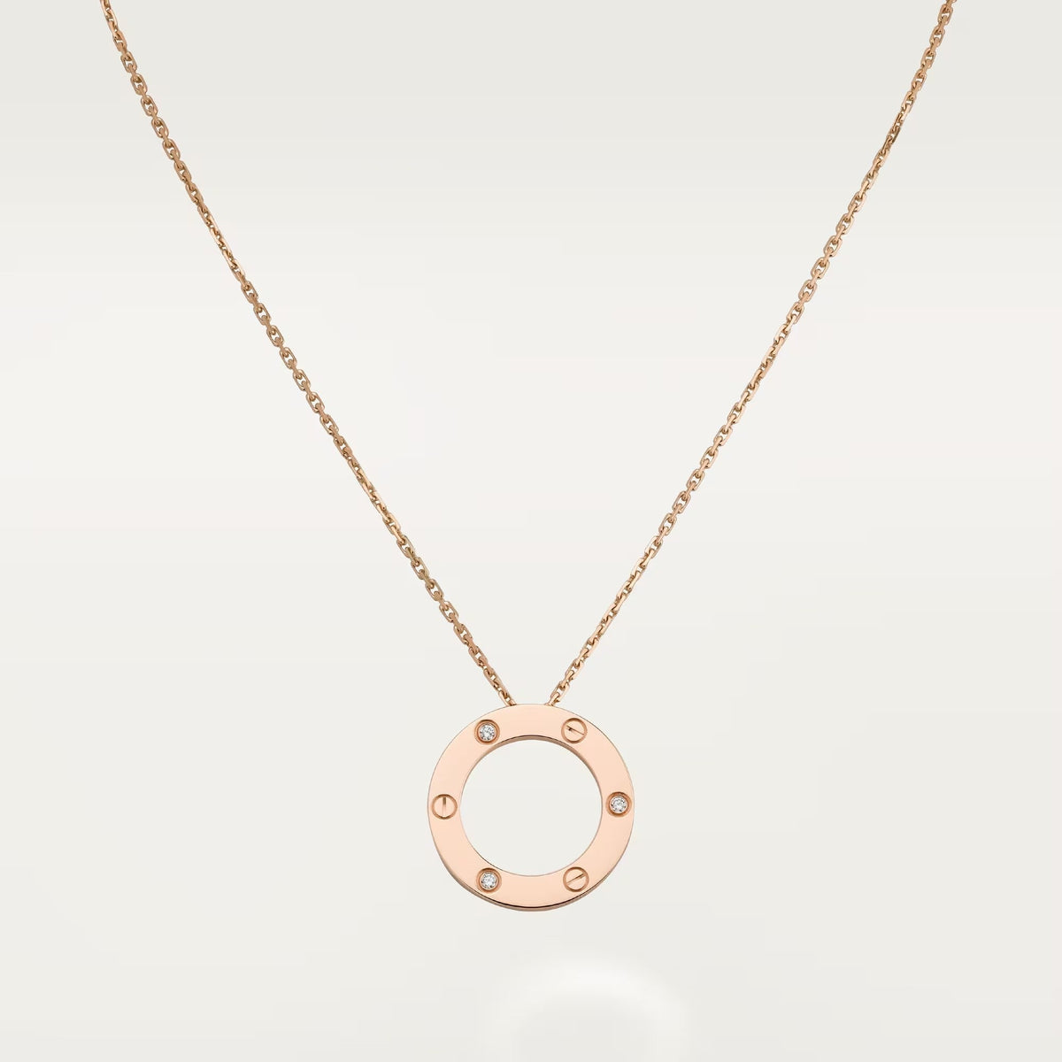 [Rose Tomorrow]LOVE NECKLACE 16MM 3 DIAMONDS