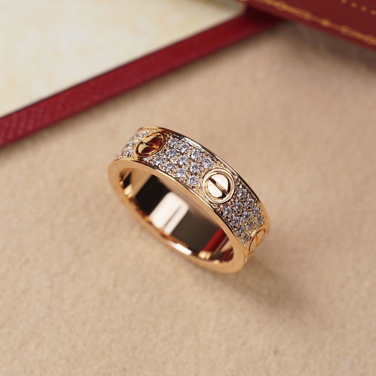 [Rose Tomorrow]LOVE RING 5.5MM DIAMONDS PAVED