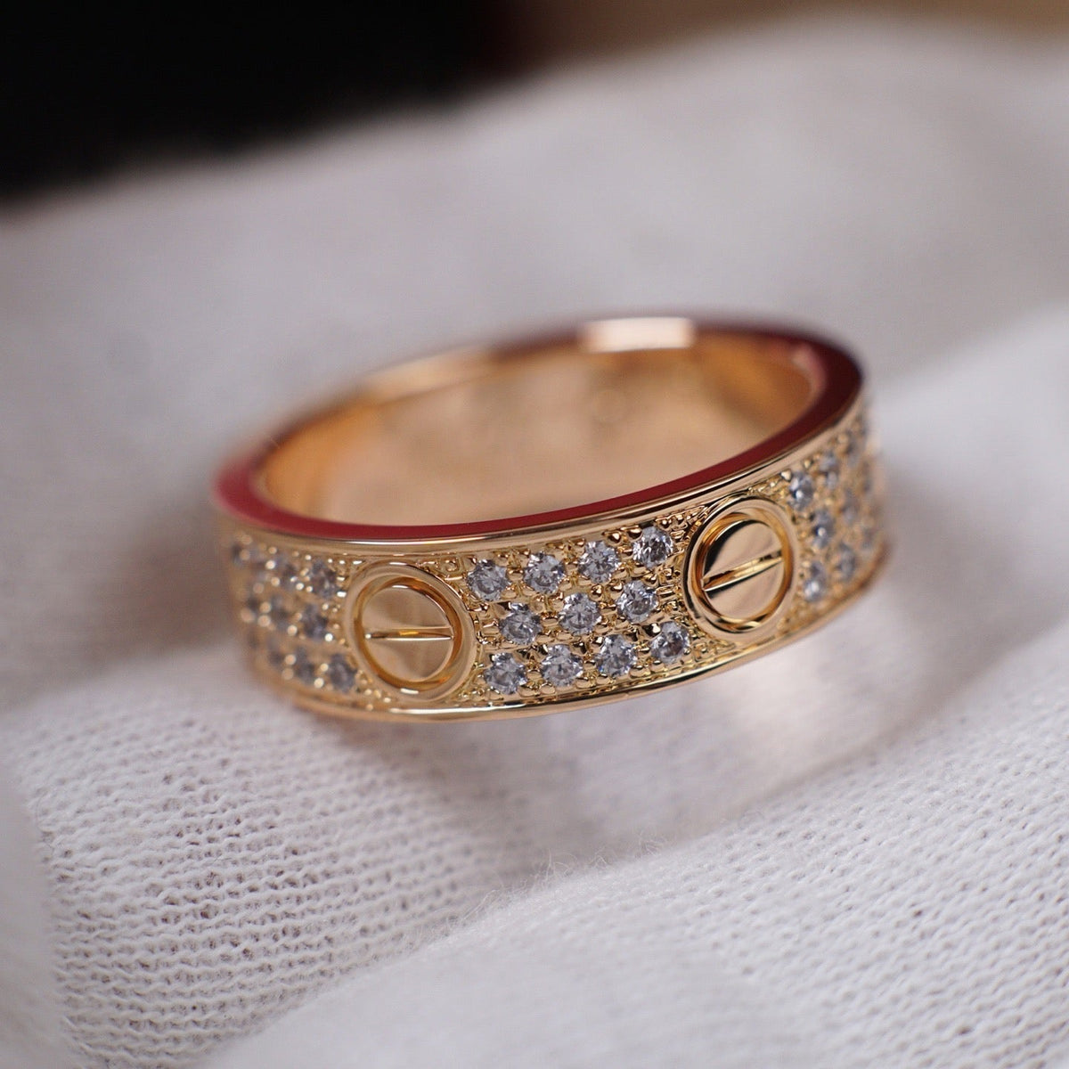 [Rose Tomorrow]LOVE RING 5.5MM DIAMONDS PAVED