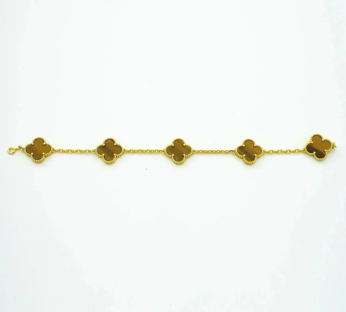 [Rose Tomorrow] CLOVER 5 MOTIFS TIGER EYE BRACELET COLLECTION