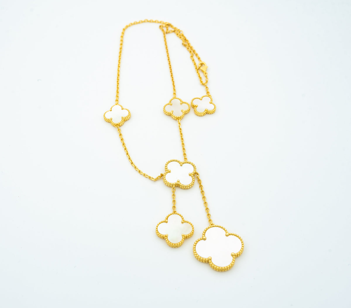[Rose Tomorrow]CLOVER MOTHER OF PEARL NECKLACE 6 MOTIF