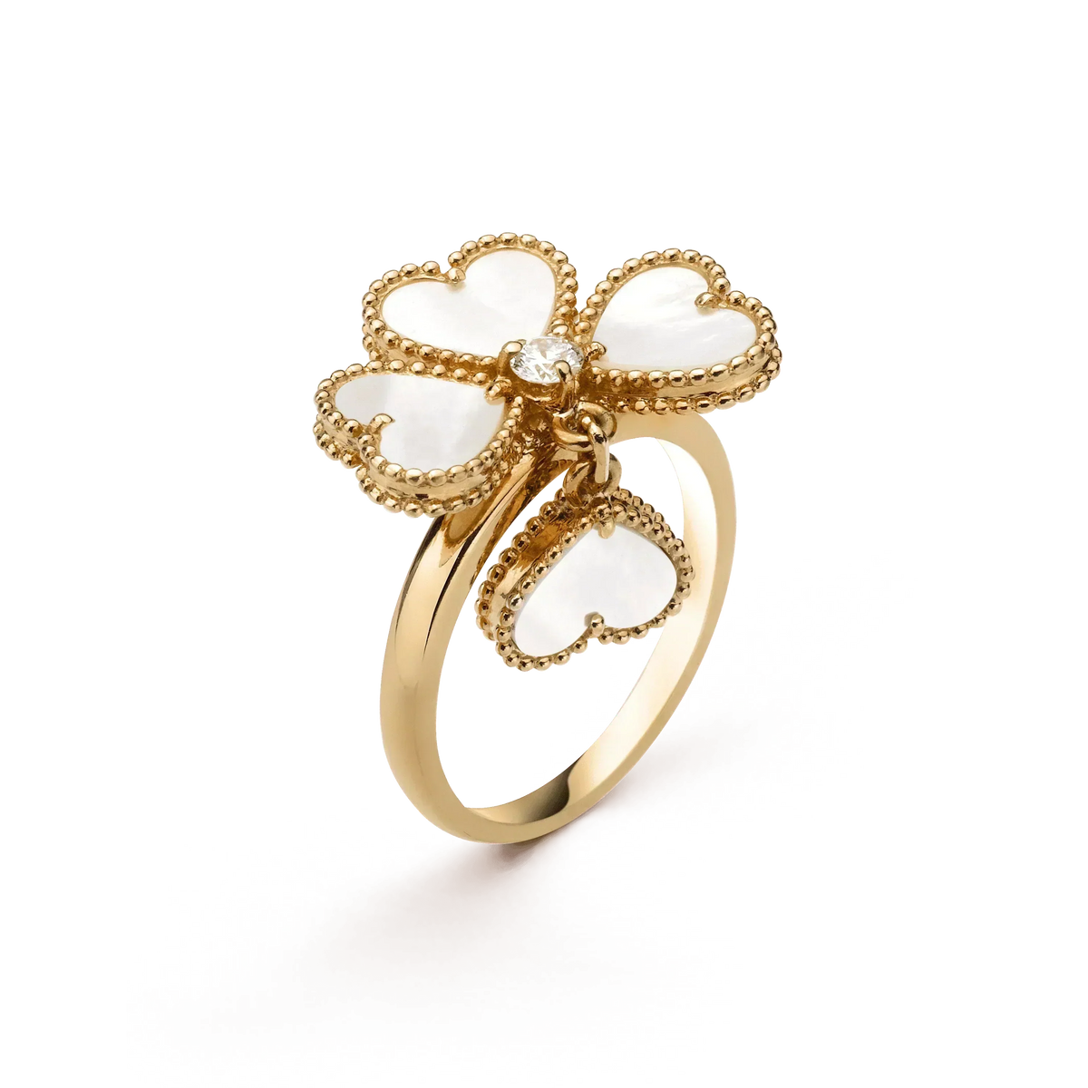 [Rose Tomorrow]SWEET CLOVER WHITE MOP RING