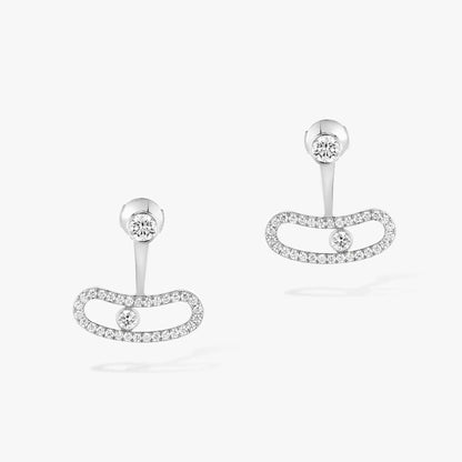 [Rose Tomorrow]MOVE UNO SILVER DIAMOND EARRINGS