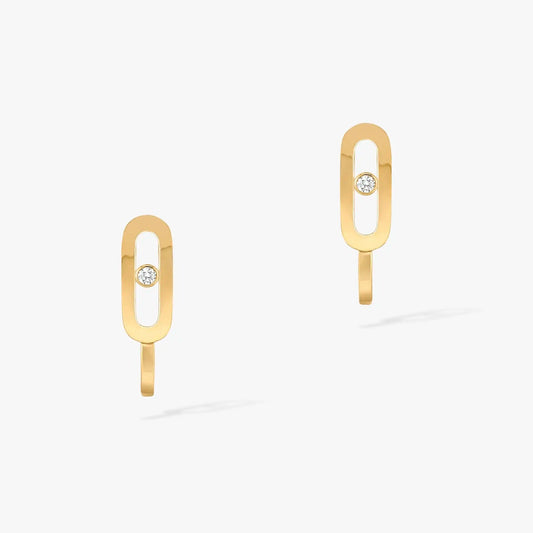 [Rose Tomorrow]CREOLES MOVE UNO MINI 1 DIAMOND EARRINGS