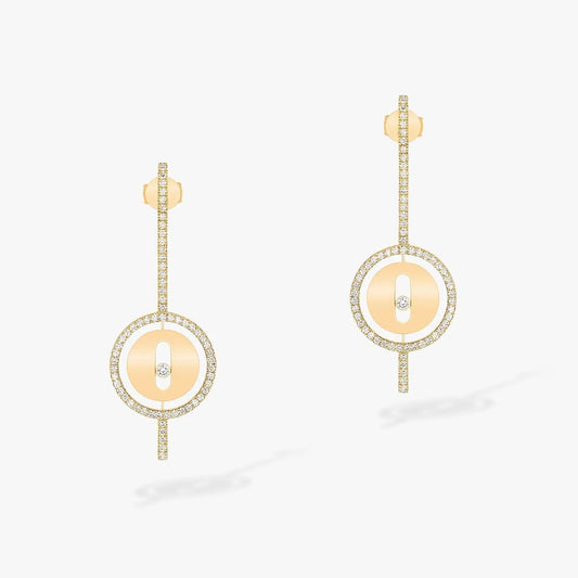 [Rose Tomorrow]LUCKY MOVE ARROW PINK GOLD DIAMOND EARRINGS