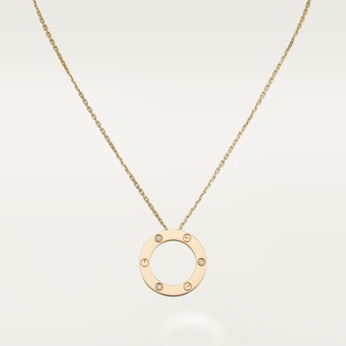 [Rose Tomorrow]LOVE NECKLACE 16MM 3 DIAMONDS