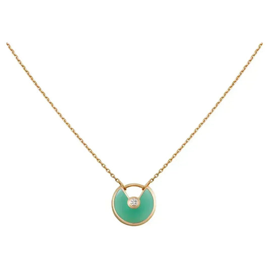 [Rose Tomorrow]AMULETTE GOLD MALACHITE NECKLACE