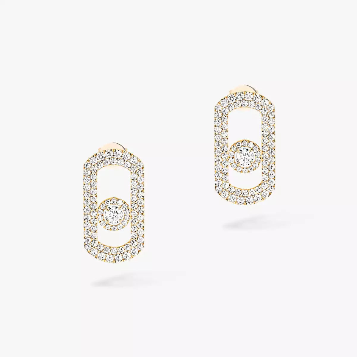 [Rose Tomorrow]So Move Pave_-Set Diamond Earrings in Silver