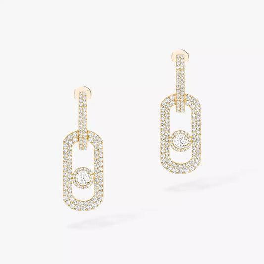 [Rose Tomorrow]So Move XL Pave_-Set Diamond Pendant Earrings