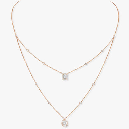 [Rose Tomorrow]MY TWIN 2 ROW DIAMOND NECKLACE