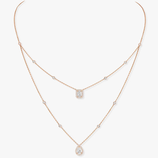 [Rose Tomorrow]MY TWIN 2 ROW DIAMOND NECKLACE