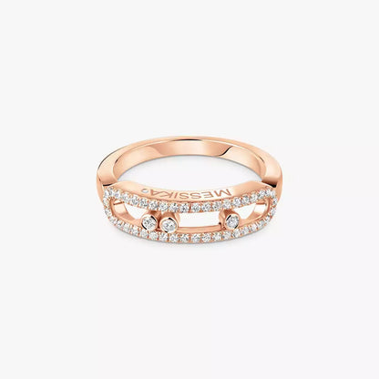 [Rose Tomorrow] Baby Move Gold Diamond Pave_ Ring