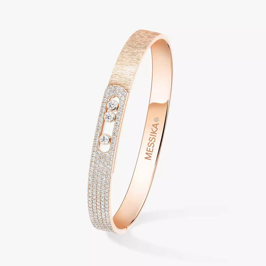 [Rose Tomorrow]Move Noa Ciselé half pavé bangle
