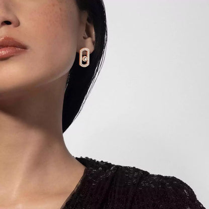 [Rose Tomorrow]So Move Pave_-Set Diamond Earrings in Silver