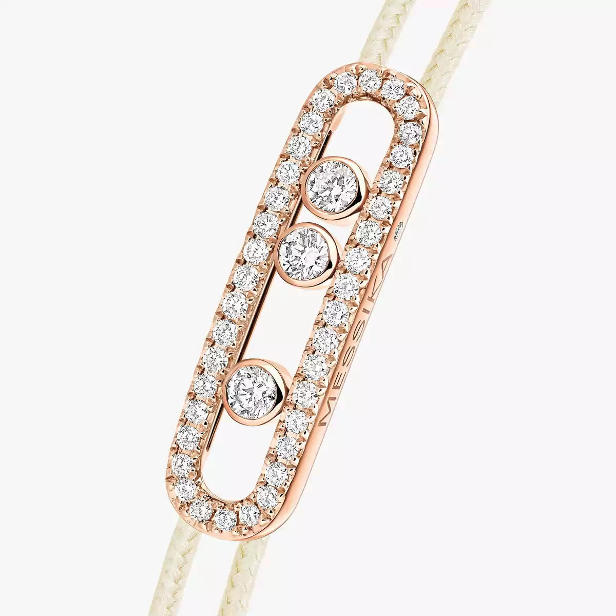[Rose Tomorrow]MK Care(s) pink cord pavé bracelet