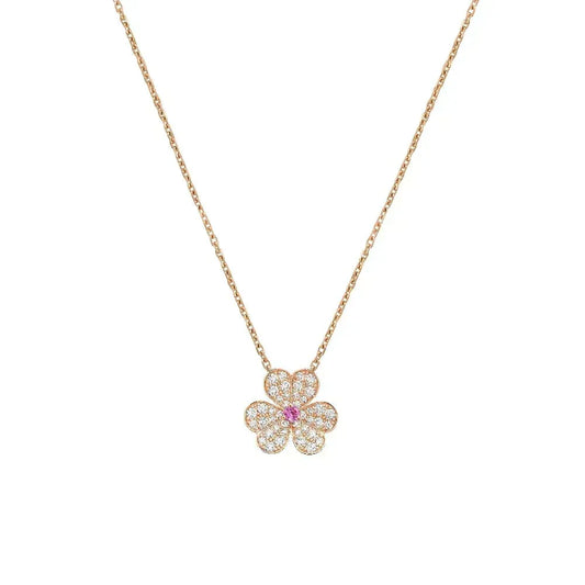 [Rose Tomorrow]FRIVOLE ROSE GOLD FLOWER DIAMOND NECKLACE